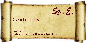 Szerb Erik névjegykártya