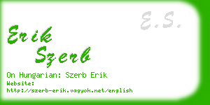 erik szerb business card